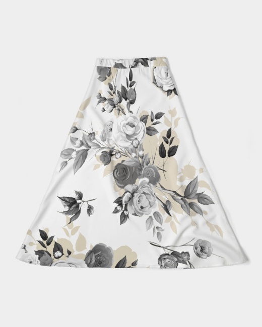 Women's A-Line Midi Skirt Bouquet