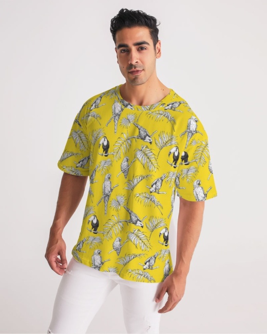 Men's Premium Heavyweight Tee Tropical Birds