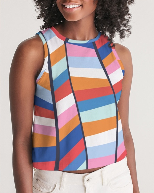 Women's Cropped Tank Rainbow