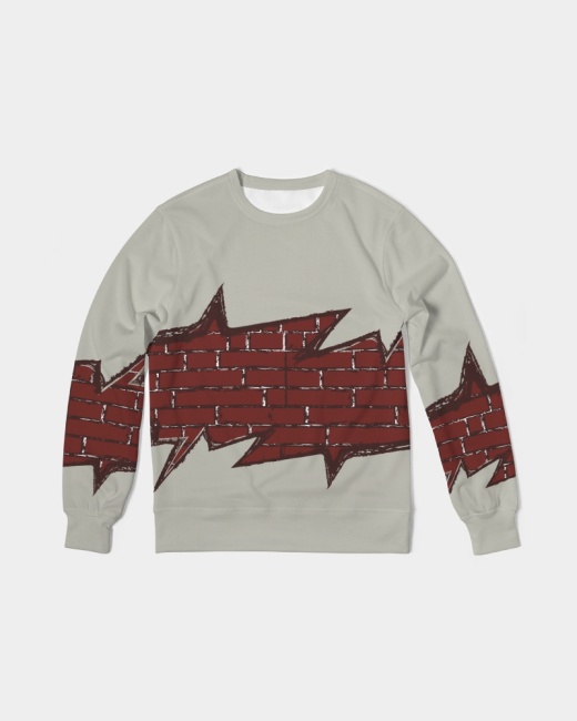 Men's Classic French Terry Crewneck Pullover Brick