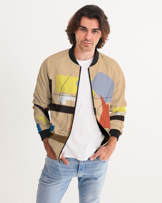 Men's Bomber Jacket Neutral Color