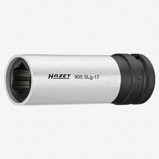 Hazet 905Slg-17 17Mm Impact Socket (Special Profile) For Hybrid Wheel Bolts Mercedes-Benz 1/2"