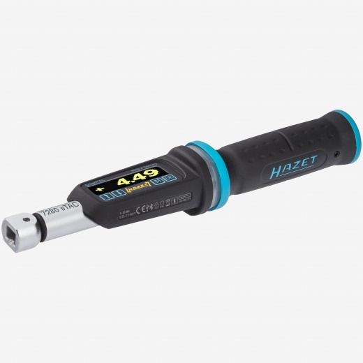 Hazet 7280-5Stac Electronic Torque Wrench With Angle Gauge, 9 X 12Mm, 1 - 10Nm
