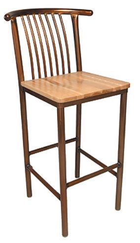 KFI BR3727-WS "3700" Series Cafe Chairs with Wood Seat: Without Arms