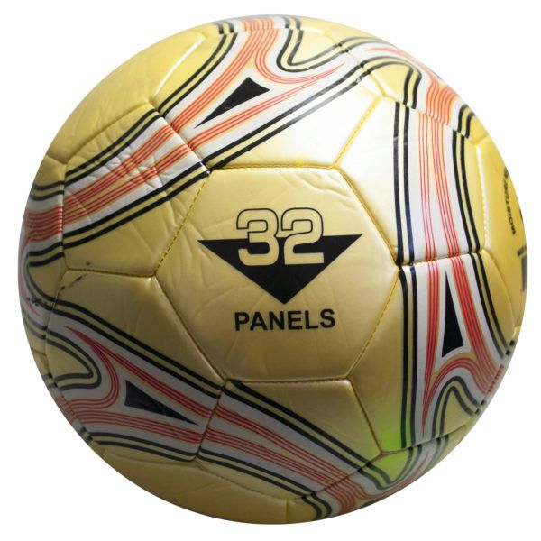 Size 5 Gold Soccer Ball With Swirl Design, Pack Of 2