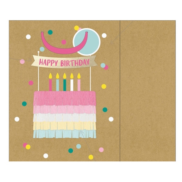 Happy Birthday Paper Layer Cake Gift Bag, Pack Of 24