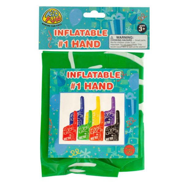 Green Inflatable #1 Hand, Pack Of 24