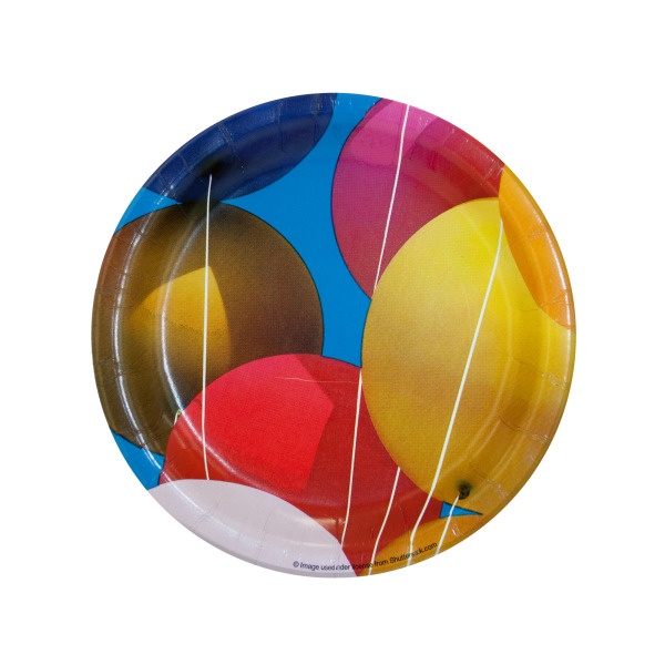 8 Pack Balloons Plates, Pack Of 24