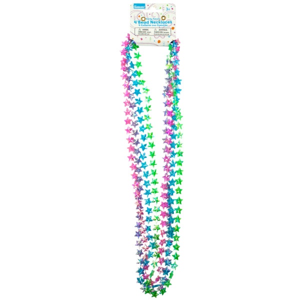 Star Bead Necklaces Party Favors, Pack Of 16