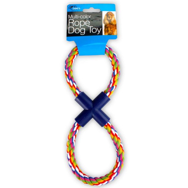 Figure 8 Multi-Colored Rope Dog Toy, Pack Of 24