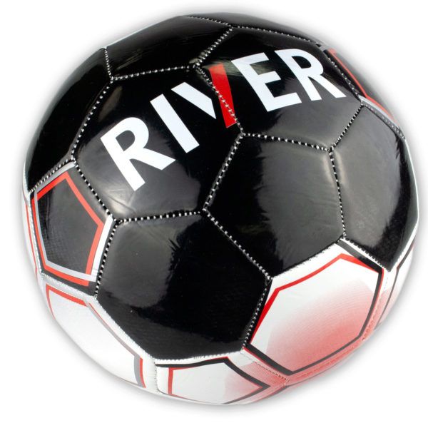 Size 5 Argentina River Plate Black & White Soccer Ball, Pack Of 2