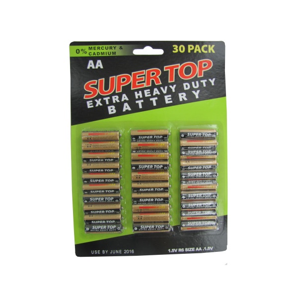 30 Pack Aa Batteries, Pack Of 6