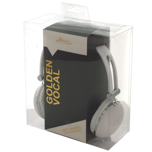 White Stereo Headphones With In-Line Microphone, Pack Of 4