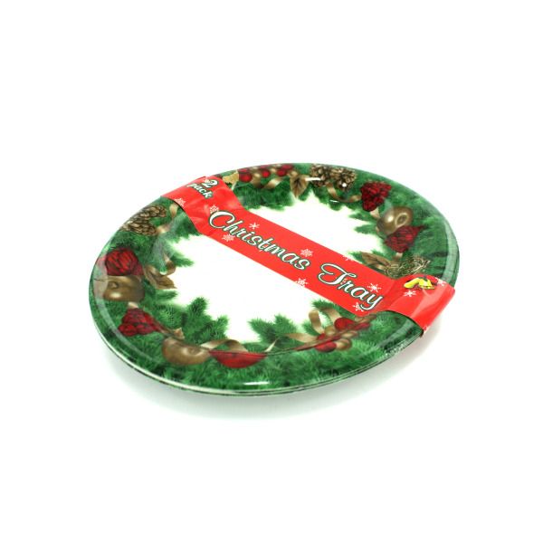 Mini Oval Christmas Trays, Pack Of 2, Pack Of 24