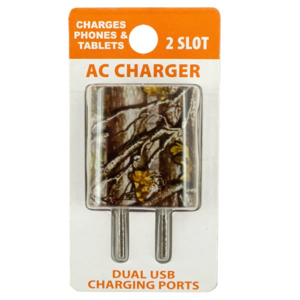 Camouflage Dual Port Usb Wall Charger, Pack Of 20