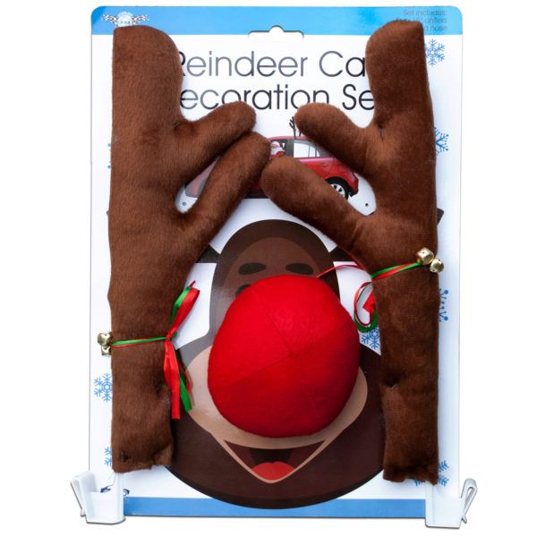 Reindeer Holiday Car Decoration Set, Pack Of 2