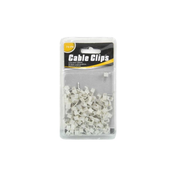 Cable Clips, Pack Of 70, Pack Of 24