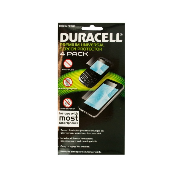 Duracell Universal Smartphone Screen Protector Set, Pack Of 24