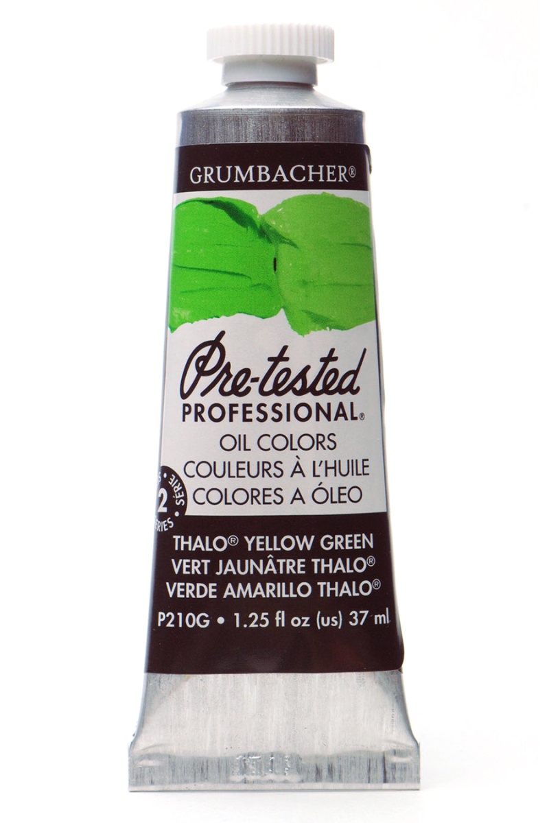 Grumbacher® Pre-Tested® Oil Green Color Family - Thalo Yellow Green P210g / 37 Ml. (1.25 Fl. Oz.)