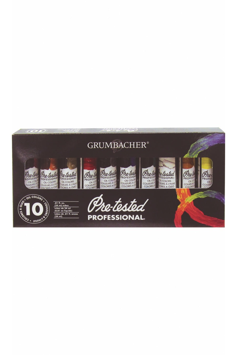 Grumbacher® Pre-Tested® Oil, 10 Color Set, 24 Ml