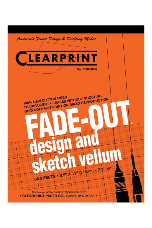 1000HP-8 8-1/2X11 50 Sheet Pad Fade Out