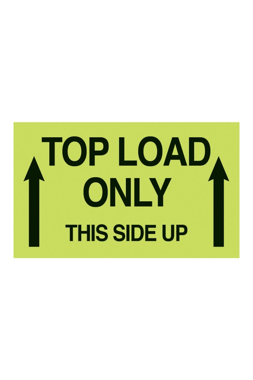 Top Load Only/This Side Up Labels