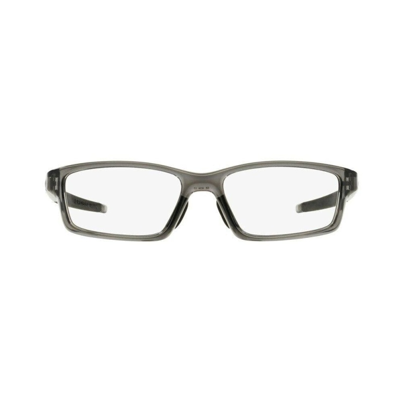 Oakley Grey Smoke Rectangular Interchangeable Temples Men's Eyeglasses