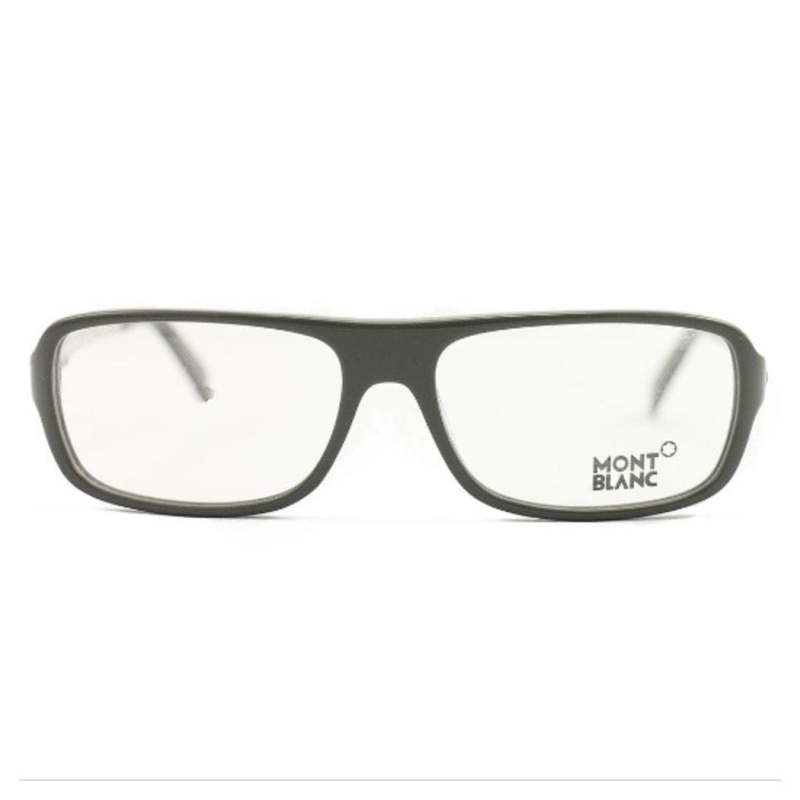 Montblanc Shiny Gray Men's Rectangular Eyeglasses Frames