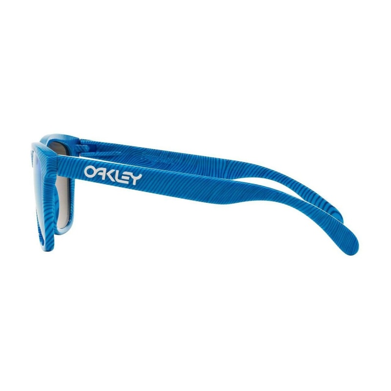 Oakley Frogskins Fingerprint Sky Blue Square Sapphire Iridium Lens Mens Sunglasses 