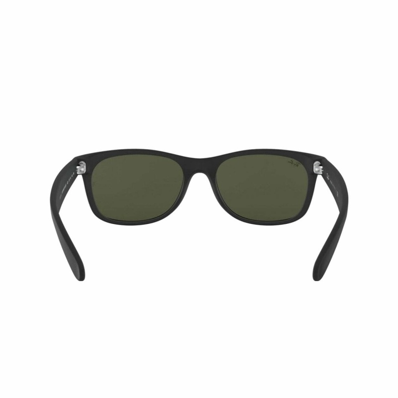 Ray Ban Rb2132 622 New Wayfarer Classic Matte Black Square Green Classic G 15 Lens Sunglasses 9217