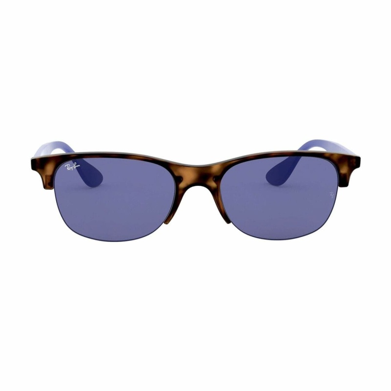 RayBan Rb4419641976 Tortoise Light Blue Square Dark Violet Classic Lens Sunglasses