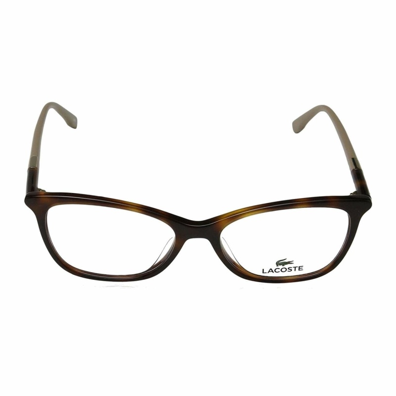 Lacoste Havana Square Women's Acetate Eyeglasses