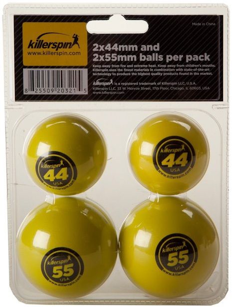 Killerspin Balls: 2 x 44mm and 2 x 55mm