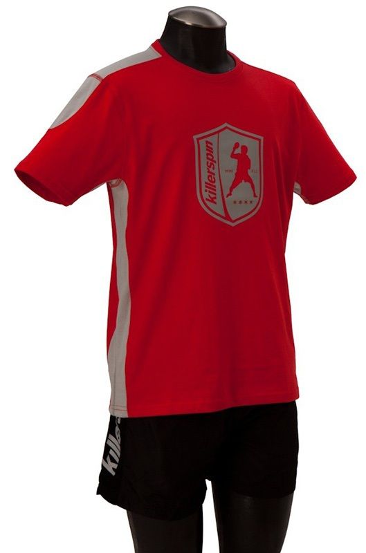 Killerspin The Steel Shield Shirt: Red/Grey, Extra Large