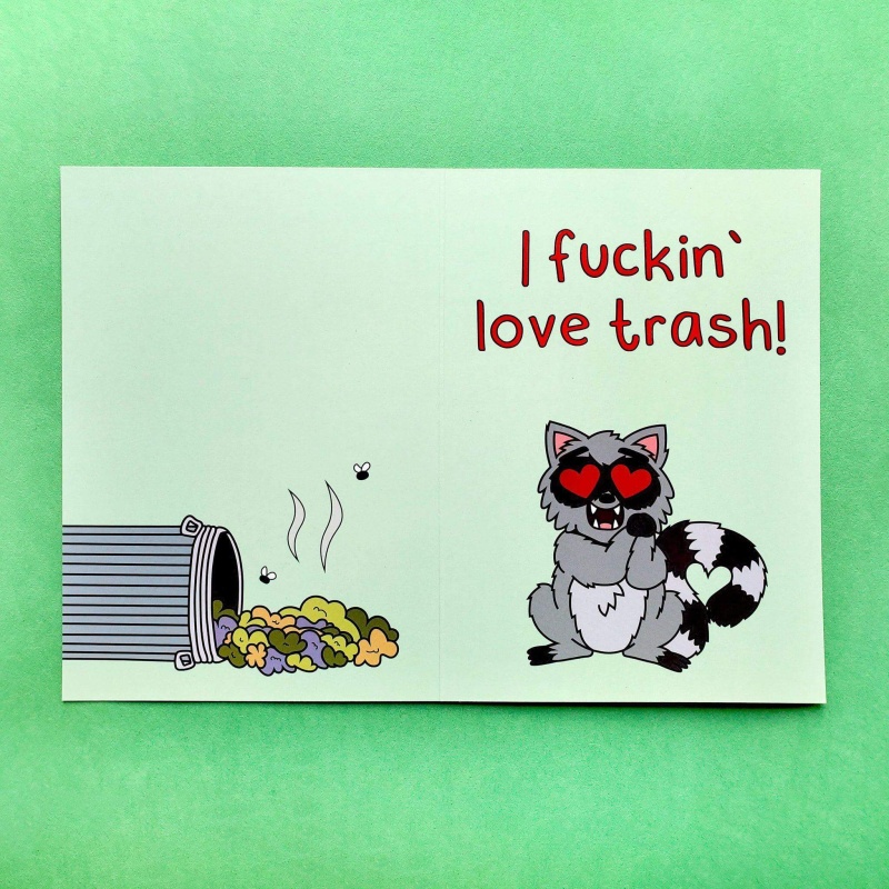 "Trash" Greeting Card