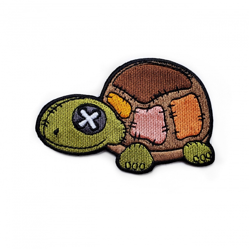 Patchwork Turtle Patch - Iron On
