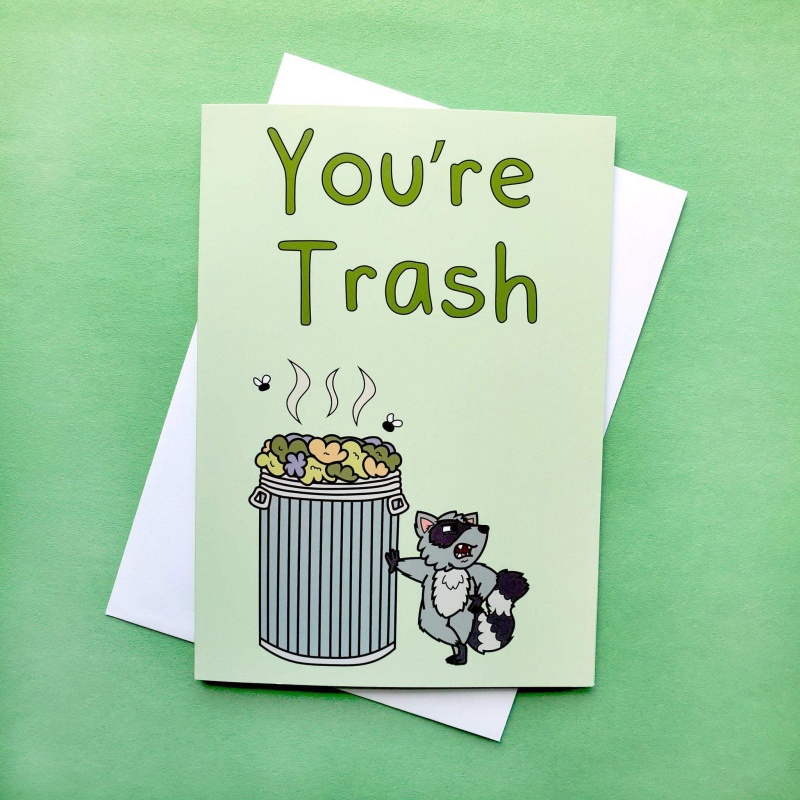 "Trash" Greeting Card