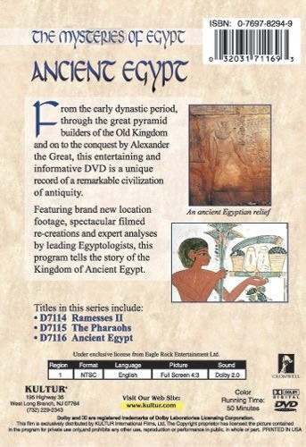 THE MYSTERIES OF EGYPT: Ancient Egypt DVD 5 History