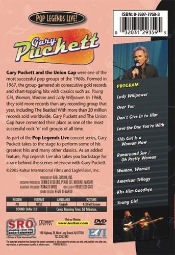 GARY PUCKETT (Pop Legends Live!) DVD 5 Popular Music