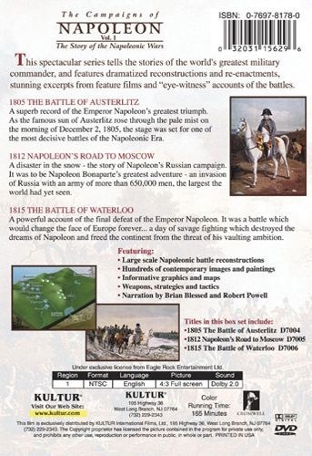 THE CAMPAIGNS OF NAPOLEON Vol. 1 Box Set (Cromwell 3 Pack) DVD 5 (3) History