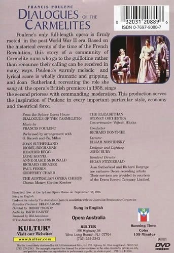 DIALOGUES OF THE CARMELITES (Opera Australia) DVD 9 Opera