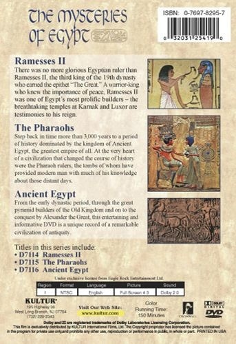 THE MYSTERIES OF EGYPT: Boxset (3) DVD 5 (3) History