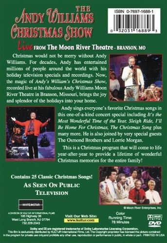 THE ANDY WILLIAMS CHRISTMAS SHOW DVD 5 Popular Music