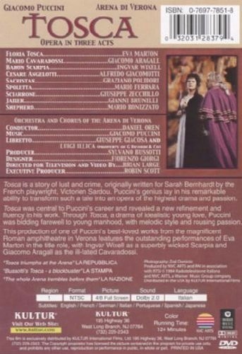 TOSCA (Arena di Verona) DVD 9 Opera by Kultur