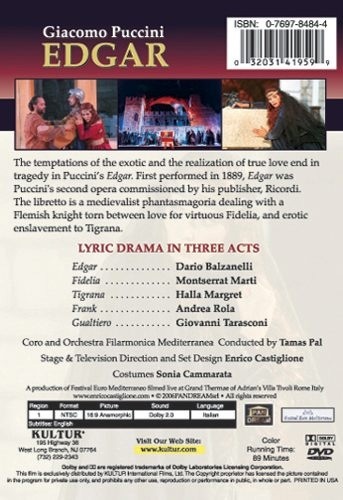 Puccini's Edgar DVD 5 Opera
