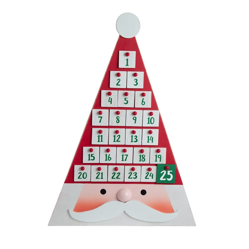Triangle Santa Buy Wooden Triangle Santa Head Advent Calendar Online for a Magical ...