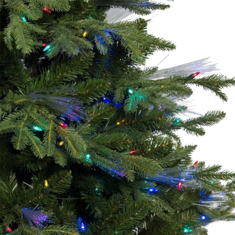 7' Pre-Lit Fiber Optic Multicolored Led Northern Light Tree