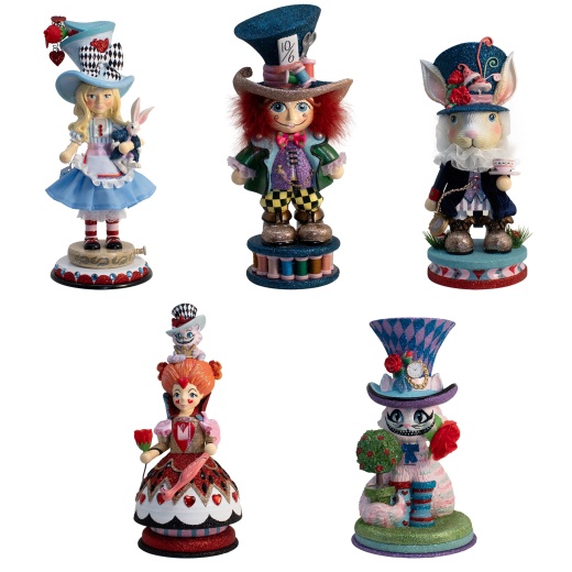 11" Hollywood Nutcrackers™ Alice In Wonderland Nutcrackers, 5 Assorted