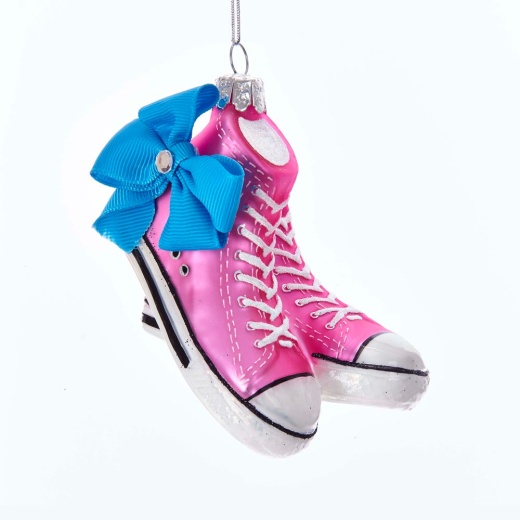 Jojo Siwa Sneakers With Bow Glass Ornament