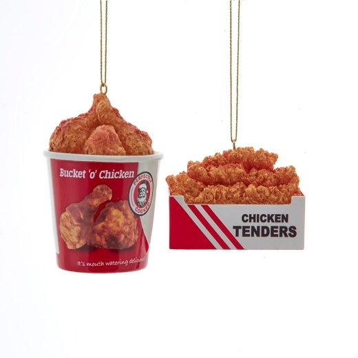 Fried Chicken Ornaments, 2 Assorted